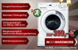 [004.DE] Wieder da! Bauknecht WA Sens XXL 814 Waschmaschine Frontlader (A+++ B, 1400 UpM, 8 kg, Weiß, Clean+, Woolmark) für nur 399,- Euro inkl. Versand