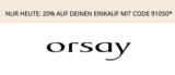 20% Rabatt auf alle nicht reduzierten Artikel im ORSAY Onlineshop