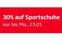 Nur noch heute: 30% Rabatt auf die Kategorie Sportschuhe (gilt auch auf bereits reduzierte Artikel)!
