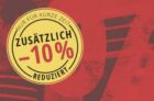 Outlet Sale Aktion mit mindestens 50% Rabatt + 10% Extrarabatt durch Gutschein