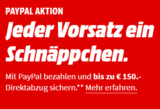 Paypal Aktion bei MediaMarkt mit bis zu 150,- Euro Direktabzug auf ausgewählte Artikel
