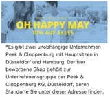 10% Gutscheincode auf den gesamten Einkauf bei Peek & Cloppenburg*