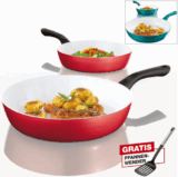 Bratmaxx Induktion Keramik Hochrandpfannen 3-er-Set inkl. Pfannenwender für nur 22,99 Euro inkl. Versand