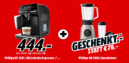 PHILIPS EP 2231/40 2200 LatteGo Kaffeevollautomat + PHILIPS HR3556/00 Standmixer für nur 444,- Euro