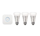 Philips Hue Starterkit E27 10 W RGBW (Basis + 3 farbige E27 Leuchtmittel) für 139,- Euro
