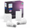 Philips Hue White&Color Ambiance Starter Set 2xE27 LED BT +Bridge +Dimmschalter für nur 74,89€ inkl. Versand