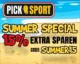Nur heute: 15% Rabattgutschein auf das gesamte Sortiment bei PickSport