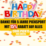 Top! 15% Rabatt auf das gesamte Sortiment bei PickSport