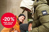 20% Extra-Rabatt auf Streetwear-, Outdoor- und Snow-Jacken bei Planet Sports