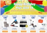 Plus.de feiert Geburtstag: Bis 14,- Euro Gutscheincode ab 80,- Euro Bestellwert!