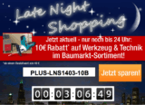 [PLUS.DE] Late Night Shopping ab 21:00 Uhr – 10,- Euro Rabattgutschein auf Werkzeug und Technik im Baumarktsortiment!