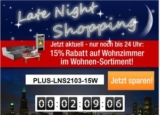 [PLUS.DE] Late Night Shopping ab 21:00 Uhr – 15% Rabattgutschein auf Wohnzimmer im Plus Onlineshop!