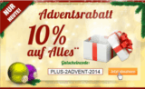Nur heute! 10% Adventsrabatt auf Alles außer Multimedia, Reifen und Reisen im Plus Onlineshop!