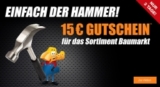 15,- Euro Rabatt ab 100,- Euro Bestellwert auf die Kategorie Baumarkt bei Plus.de