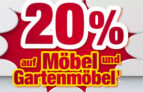 20% Rabatt auf viele ausgewählte Möbel und Gartenmöbel im POCO Onlineshop