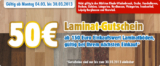 [PRAKTIKER] Offline! 50,- Euro Gutschein für Laminat einsetzbar ab einem Mindestbestellwert von 150,- Euro