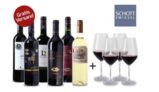 Prämiertes Wein Probierpaket Italien inkl.  4 Weingläsern von Schott Zwiesel für 45,- Euro