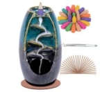 SPACEKEEPER Wasserfall Räuchergefäß mit 120 Räucherkegeln und 30 Räucherstäbchen für 14,49€