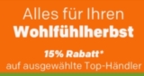 15% Rabatt ab 100,- Euro Bestellwert auf alles von über 200 Händlern bei Rakuten.de