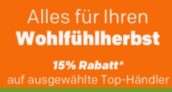 15% Rabatt ab 100,- Euro Bestellwert auf alles von über 200 Händlern bei Rakuten.de