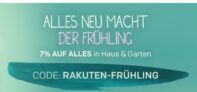 7% Gutscheincode bei Rakuten auf die Kategorie Haus & Garten