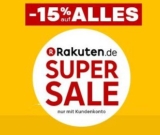 Kracher! Neue Artikel online! 15% auf Alles bei Rakuten + 15-fache Superpunkte aus Super Deals!