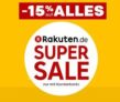 Kracher! Neue Artikel online! 15% auf Alles bei Rakuten + 15-fache Superpunkte aus Super Deals!
