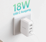 Wieder da: RAVPower PC060 USB Ladegerät mit 2x USB 3.0 und 1x USB Typ C nur 11,99 Euro