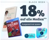 18% Rabatt auf alle Medien (DVDs, Blu-ray, Games, CDs & Bücher) bei reBuy im Onlineshop