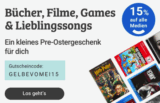 15% Rabatt auf alle Medien (DVDs, Blu-ray, Games, CDs & Bücher) bei reBuy im Onlineshop