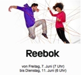 [REEBOK] Sale bei Vente! Ab Freitag 7.00 Uhr großer Reebok-Sale mit Sportkleidung und Schuhen zu kleinen Preisen