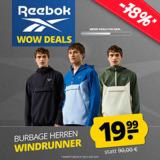 Reebok Burbage Windrunner Herren Jacke (3 Farben, S-2XL) für nur 24,94€ (statt 33€)