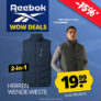 Reebok Herren Wende Puffer Weste (2 Farben, S-XL) für nur 24,94€ (statt 35€)