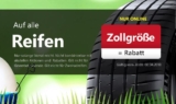 Rabatt in Höhe der Zollgröße auf alle Reifen im Sortiment von A.T.U.