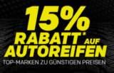 Nur noch heute! 15% Rabatt auf Reifen der Händler: Gripgate, Reifendirekt, meinReifenOutlet und Giga Reifen bei Rakuten