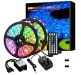 2x 5m RGB-LED Strips mit 150 x 5050SMD-LEDs, Netzteil und Fernbedienung für 12,49 Euro