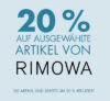 20% Rabatt auf ausgewählte Artikel der Marke Rimowa im Galeria Onlineshop