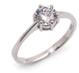 Schnäppchenantrag? Verlobungsring 925er Sterling mit Diamant-Strass nur 1,99 Euro inkl. Versand