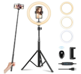Sunfoto 10 Zoll LED Ringleuchte mit Stativ und Handyhalterung für nur 17,99€