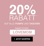 20% Rabatt alle nicht reduzierten Taschen und Pumps im Roland Onlineshop