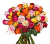 Blumenstrauss Colourful Roses mit 41 bunten Rosen für nur 22,98 Euro inkl. Versand
