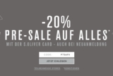 20% Rabatt auf das gesamte Sortiment im s.Oliver Onlineshop