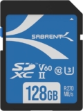 SABRENT SD Karte 128GB V60, SDXC Card UHS II 24,30€