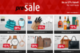 Online Pre-Sale: Bis zu 25% auf ausgewählte Produktgruppen – z.B. 20% Rabatt auf Playmobil Artikel oder 15% Rabatt auf das Whisky- Sortiment