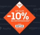 10% Rabatt bei SportScheck auf Alles bei Zahlung per Paypal, Kreditkarte, Vorkasse, Paydirekt oder Amazon Pay.- auch auf bereits reduzierte Ware