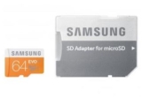 Samsung EVO MB-MP64DA/EU 64Gb MicroSDHC-Karte mit Adapter für nur 12,- Euro inkl. Versand