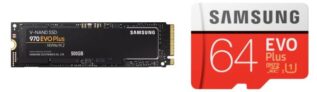 Bundle: Samsung 970 EVO Plus NVMe M.2 500 GB SSD + 64GB microSDXC  für nur 77,01 Euro