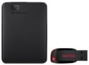 WD Elements Portable externe Festplatte (1TB) + SanDisk Cruzer Blade USB-Stick (32 GB) für nur 44,99€