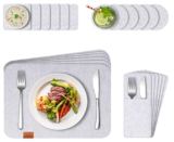 Sawake Platzset für 6 Personen aus Filz in grau für 13,99€