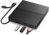 Externes SAWAKE DVD Laufwerk mit USB Hub und Kartenleser für 17,54€